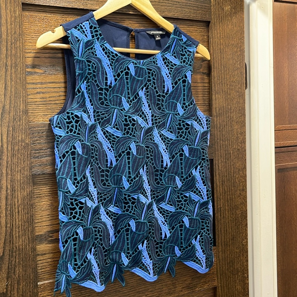 Banana republic lace front blouse never worn.